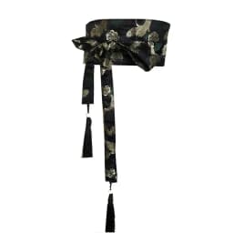 Japanese Kimono Belt Yukata Crane Haori Obi Waist Belts Tassel Women Corset Belt Wave Pattern Wide Belt