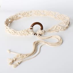 New Weaving Tassel Waist Rope For Women Versatile Dress Decoration Korean Knotted Thin Waist Rope Wax Thread Knotted Waist Belt