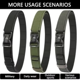 TUSHI Brand 3.8 Casual Outdoor Dual Use Tactical Training Men's Buckle Belt Thickened Hardened Double Layer Hanging Gun Belt