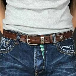 Full Grain Leather Belts Waistband for Male Fashion Men Cow Leather Belt Black/Coffee Width:3.4cm Length:105-125cm