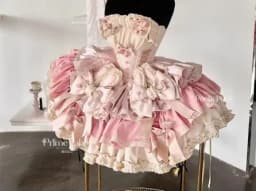 New Girls Birthday Lolita Dress 2026 Spring and Summer Women's Tube Top Satin Bowknot Slim Pettiskirt Short Mini Party Dress