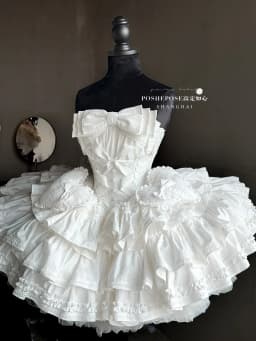 New Girls Birthday Lolita Dress 2026 Spring and Summer Women's Tube Top Satin Bowknot Slim Pettiskirt Short Mini Party Dress