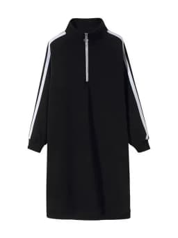 Afashion plus Size Mid-Length Over-Knee Sweatshirt Dress Women Spring Autumn Fat MM 300 Pounds Slimming Casual Sportswear Dress