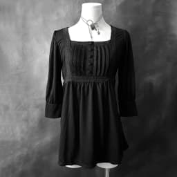 Women Y2K Dress Vintage vibe Harajuku Punk Square Neck Long sleeve Frock Subculture Streetwear A-line skirt 2000S Grunge Gothic