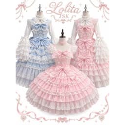 Japanese Style Lolita Strap Dress Women Sleeveless Cute Bow Lace Elegant Sweet Fairy Cosplay Party Daily Casual JSK Dresses