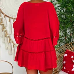 Sexy Yellow Loose Hollow Out Dress Summer V Neck Long Sleeve Cotton Linen Baggy Party Dresses Oversized S-5XL ARJ-138Y