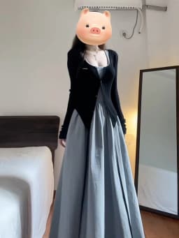 Elegant High-Waisted Long Dress Set Women's Style A-Line Skirt French Country Pure Color Cotton Linen Polyester Blend Summer