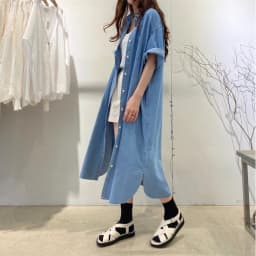 Loose Wide Leg Jeans Dress Korean Style Casual Fashion Vintage Slimming Long Dress Short Sleeve Shirt Dress mid Length