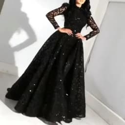 New Style Women's Clothing Dress Amazon Independent Station Long Sleeve Gold Sprinkling Long Dress Wedding Dress
