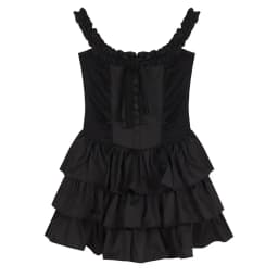 Elegant Black Strapless Dress Women's Summer New Arrival Base Layer Beautiful Dress U-Neckline A-Line Skirt Ultra Short