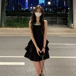 Elegant Black Strapless Dress Women's Summer New Arrival Base Layer Beautiful Dress U-Neckline A-Line Skirt Ultra Short