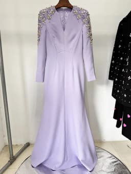 HIGH STREET Newest Fashion 2026 Designer Party Vestido Women's Diamonds Beaded Split Long Maxi Dress