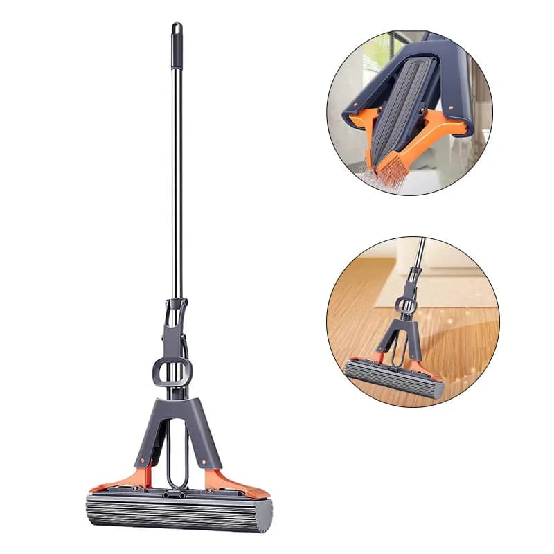 Household Sponge Cleaning Mop Lazy Mop Fast Cleaning Stains Strong Water Absorption Dry And Wet Dual Use