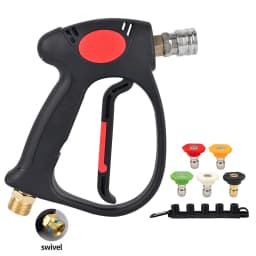 Pressure Washer Spray Water Gun MV925 Max 310 Bar, M22-14mm Inlet Swivel & 1/4" Quick Connector for Car Wash, Car Detailing