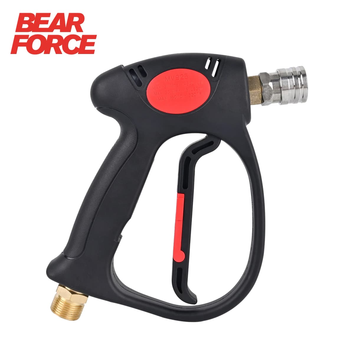 Pressure Washer Spray Water Gun MV925 Max 310 Bar, M22-14mm Inlet Swivel & 1/4" Quick Connector for Car Wash, Car Detailing