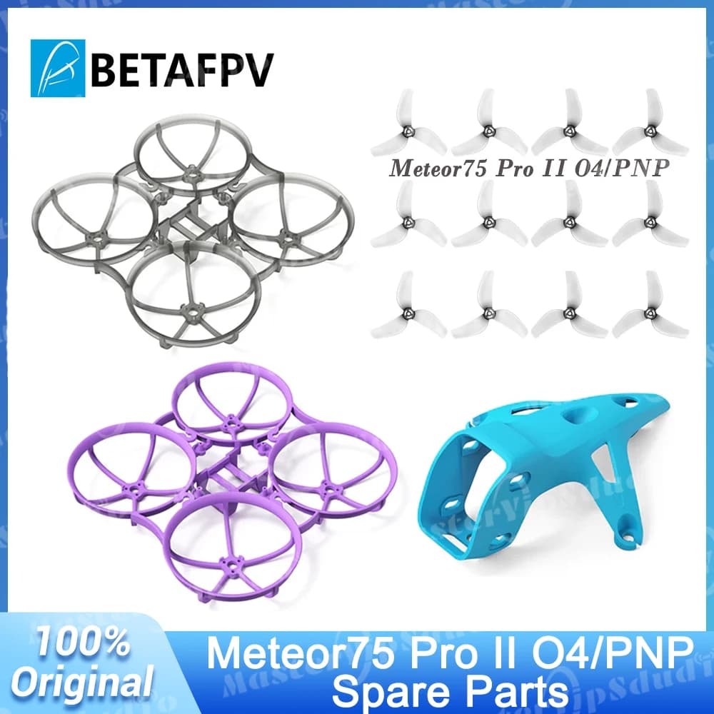 BETAFPV Meteor75 Pro II Canopy II for O4 Air Unit and Brushless Whoop Frame, Gemfan 1811 3-Blade Propellers Parts and Spares