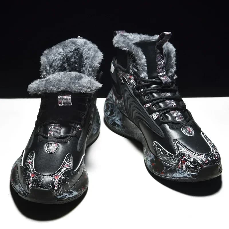 Winter Men Shoes with Plush Thick Insulation Outdoor Snow Boots Fashion Trend Soft Soles Sports Leisure Shoes Durable 2024