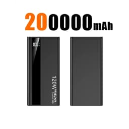 New 120W 200000mAh High Capacity Power Bank Super Fast Charging Power Bank Portable Battery Charger For iPhone Samsung Huawei