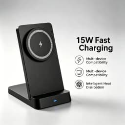 Fast Charging Magnetic Wireless Charger Stand Intelligent Heat Dissipation For Magsafe iPhone 17 16 15 14 13 12 Pro Max Android