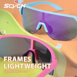 SCVCN Kids Sunglasses Sports Cycling Boys Girls Outdoor Bike Eyewear Child Camping Goggles MTB Fishing Bicycle Glasses UV400