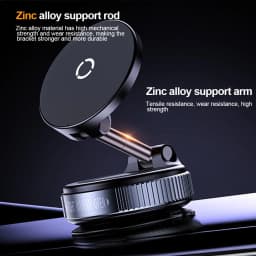New Magnetic 15W Wireless Charger Car Phone Holder 360 Degree Rotation Foldable Suction Cup Navigation Phone Holder Bracket