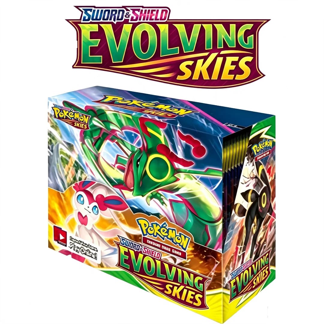 2026 TCG Sword & Shield Evolving Skies Booster Box 36 Packs Trading Card Game Collection Cards Toy for Kids Gift