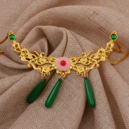 4Pcs/Set The Apothecary Diaries Pendant Badge Hairpin Maomao Choker Cosplay Emerald Gemstone Women Jewelry Valentine's Day Gift