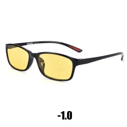 Vintage Women Men's Anti-Glare Driving Night Vision Minus Glasses Ultralight Square Frame Eyeglasses Retro Myopia Eyewear To-4.0