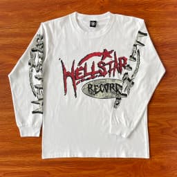 HS Recdrds Ins Same European and American Fashion Brand Cotton Long-Sleeved T-Shirt