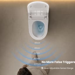 Sanyipace One-piece Smart Toilet Seat and Bidet GFCI 110V Electrical Safety Standard Auto Flush Toilet Warm Water Cleaning Foot Kick Touchless Operation Toilet