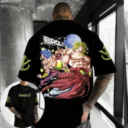 Dragon Ball Anime Cotton T-shirt 2026 Summer New Broli Printed Men's and Women's Street Trendy Loose Casual Parent Child Top
