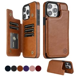 Wallet RFID Blocking Layer Protect Anti-Theft Magnetic Leather Case For iPhone 16e 16 Pro Max 15 Plus 14 13 12 11 SE2 XS XR 8 7