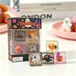 NewSchylling NeeDoh Halloween Teenie Mini Ice Cube 4‑Pack Fidget Sensory Maltose Slow‑Rebound Stress Anxiety Relief Squeeze Ball