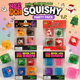 NewSchylling NeeDoh Halloween Teenie Mini Ice Cube 4‑Pack Fidget Sensory Maltose Slow‑Rebound Stress Anxiety Relief Squeeze Ball