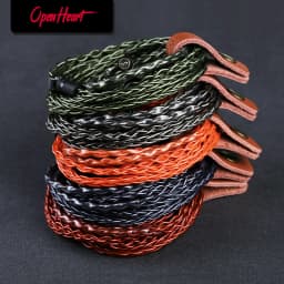 OPENHEART Orange 8 Core Earphone Cable 2.5/3.5/4.4mm MMCX/0.78 2Pin/QDC Silver Plated Copper Replace Upgrade Balanced Cable