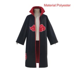 NARUTO Akatsuki Unisex Itachi Hidan Pein Sasori Deidara China Official Authorization Red Cloud Cosplay Cloak Suit