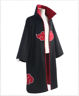 NARUTO Akatsuki Unisex Itachi Hidan Pein Sasori Deidara China Official Authorization Red Cloud Cosplay Cloak Suit