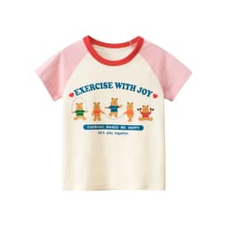 2025 Summer 2-8 Years Kids Girl Shorts Sleeve T-shirts Printed Little Girl Top Baby Girl T Shirts Children Toddler Girl Clothes