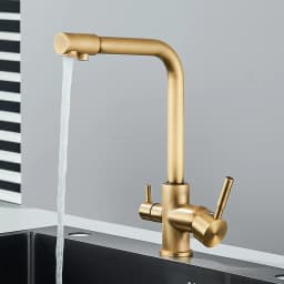 Rozin Chrome Brass Purified Water Kitchen Faucet Mixer Tap and Pure Water Filter Faucet Deck Mounted Dual Handles Hot Cold Taps