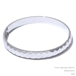 Yhpup 60mm 316l Stainless Steel Round Texture Bracelet Bangle Gold Silver Color Metal Waterproof Wrist Jewelry Bijoux Gift