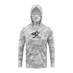 Mens Outdoor Long Sleeve Fishing Clothes UV Clothing Hooded Coat Sunscreen Breathable Anti Mosquito Dry Thin Fishing Shirt