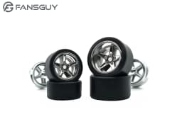 FANSGUY Adult Model Wheels 1Set 1/64 Alloy Car Staggered Front Small Rear Large Wheel 11.2mm+13mm BMS-F/FP Serie