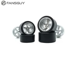 FANSGUY Adult Model Wheels 1Set 1/64 Alloy Car Staggered Front Small Rear Large Wheel 11.2mm+13mm BMS-F/FP Serie