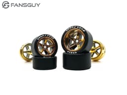 FANSGUY Adult Model Wheels 1Set 1/64 Alloy Car Staggered Front Small Rear Large Wheel 11.2mm+13mm BMS-F/FP Serie