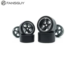 FANSGUY Adult Model Wheels 1Set 1/64 Alloy Car Staggered Front Small Rear Large Wheel 11.2mm+13mm BMS-F/FP Serie