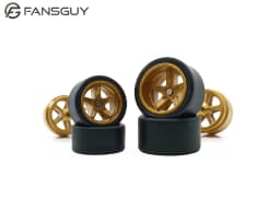 FANSGUY Adult Model Wheels 1Set 1/64 Alloy Car Staggered Front Small Rear Large Wheel 11.2mm+13mm BMS-F/FP Serie