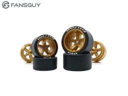 FANSGUY Adult Model Wheels 1Set 1/64 Alloy Car Staggered Front Small Rear Large Wheel 11.2mm+13mm BMS-F/FP Serie
