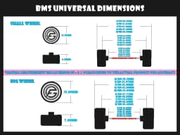 FANSGUY Adult Model Wheels 1Set 1/64 Alloy Car Staggered Front Small Rear Large Wheel 11.2mm+13mm BMS-F/FP Serie