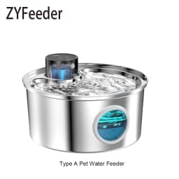 108 oz/3.2L Stainless Steel Cordless 5V Cat Dog Pet Drink Water Fountain Rechargeable Automatic Water Feeder Motion Sensor Bowl