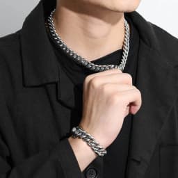 6mm-14mm18k Gold Plated Stainless Steel Cuban Bracelets Curb Cuban Link Chain Bracelets For Hiphop Jewelry